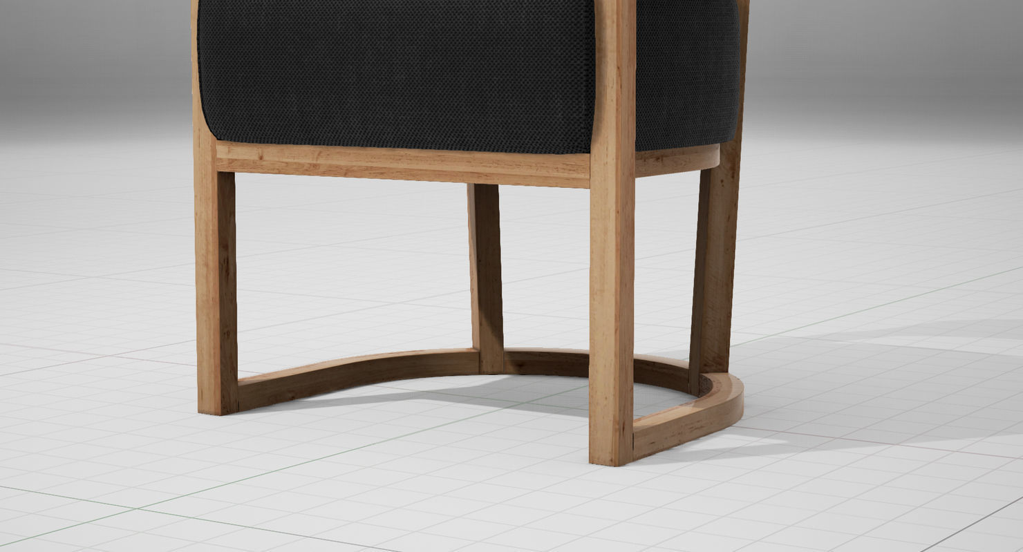 Flexform Barchetta Chair UE4 Low-poly 3D model_8