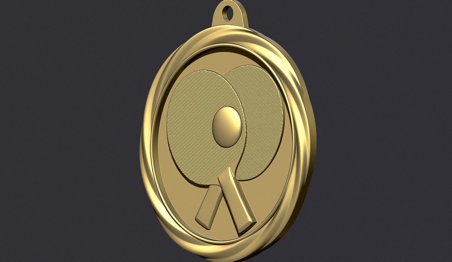 Ping Pong Award Medal 3D print model_2