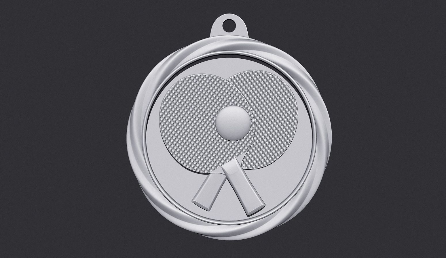 Ping Pong Award Medal 3D print model_4