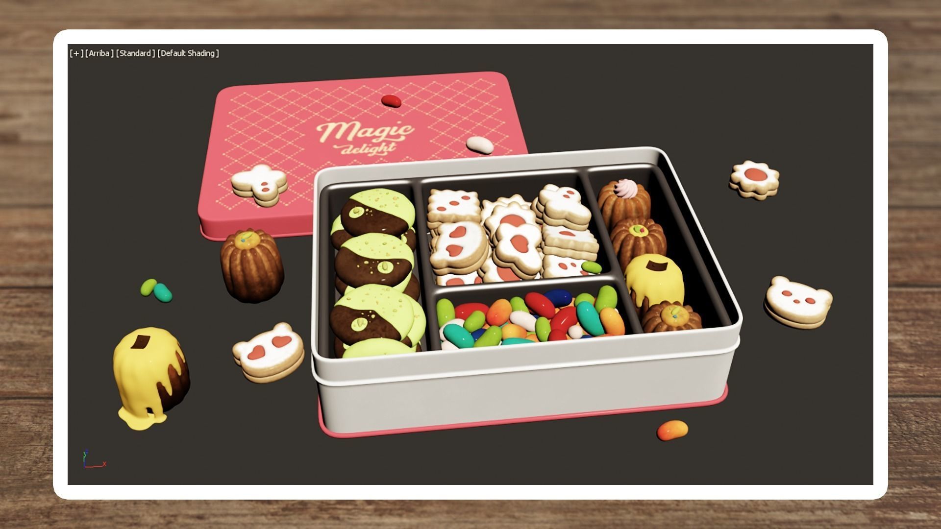 Vintage Delight Low-poly 3D model_3