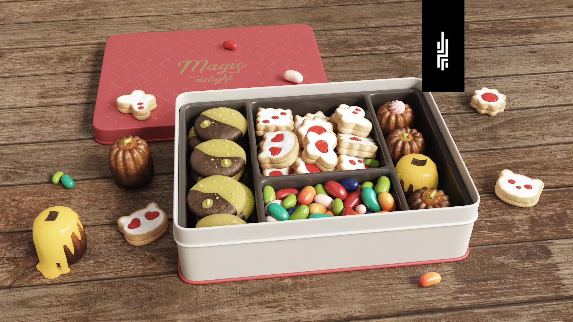 Vintage Delight Low-poly 3D model_0