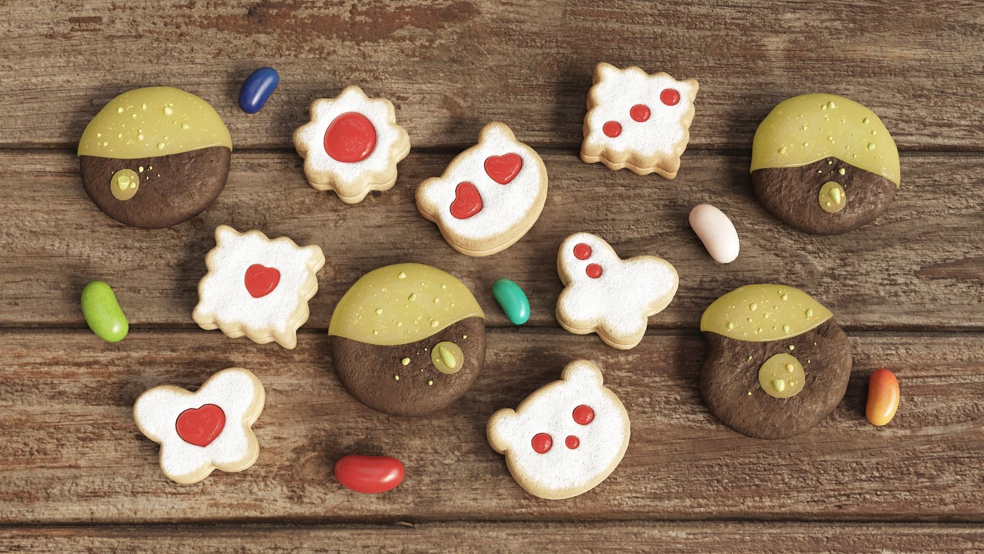 Vintage Delight Low-poly 3D model_1