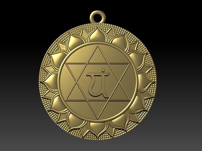 Anahata or heart chakra Pendant for printing 3D print model