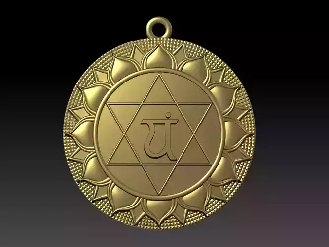 Anahata or heart chakra Pendant for printing 3D print model