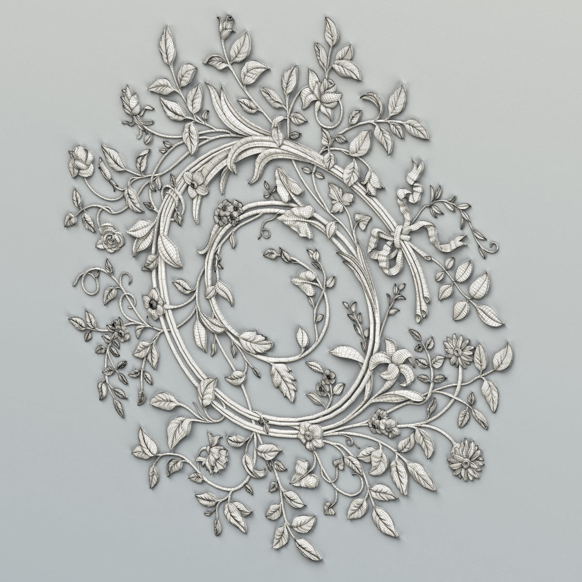 Carved decor central 036 3D model_6