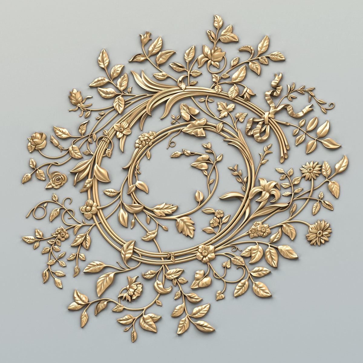 Carved decor central 036 3D model_4
