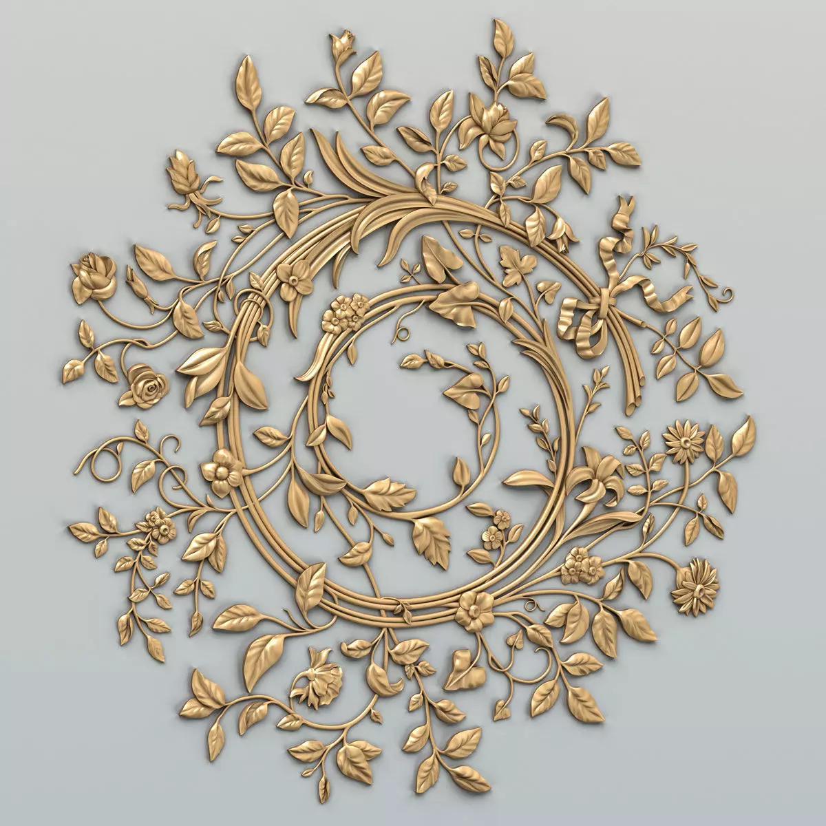 Carved decor central 036 3D model_0