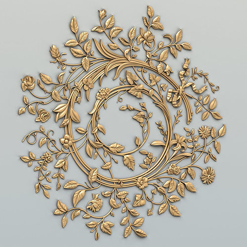 Carved decor central 036 3D model