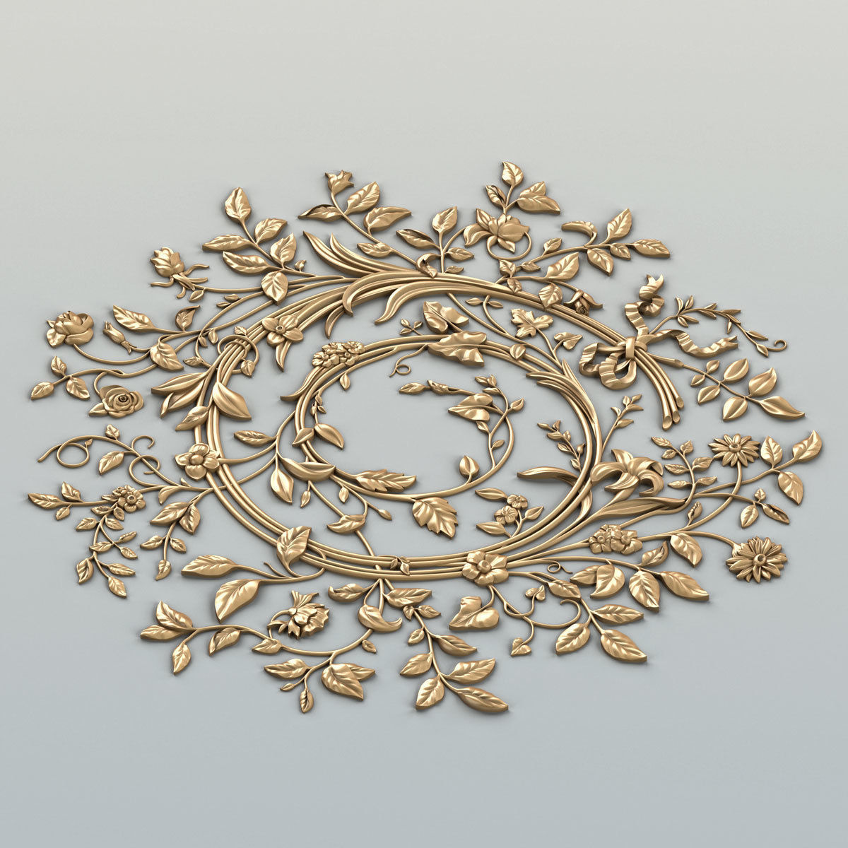Carved decor central 036 3D model_3