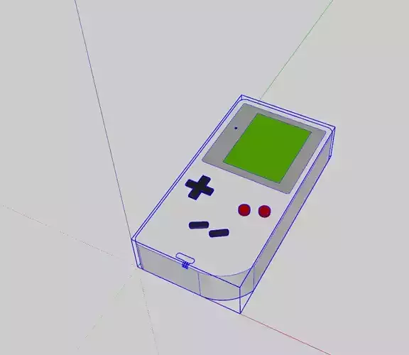 Gameboy low poly game boy
