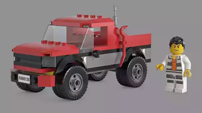 Lego PURSUIT Low-poly 3D model