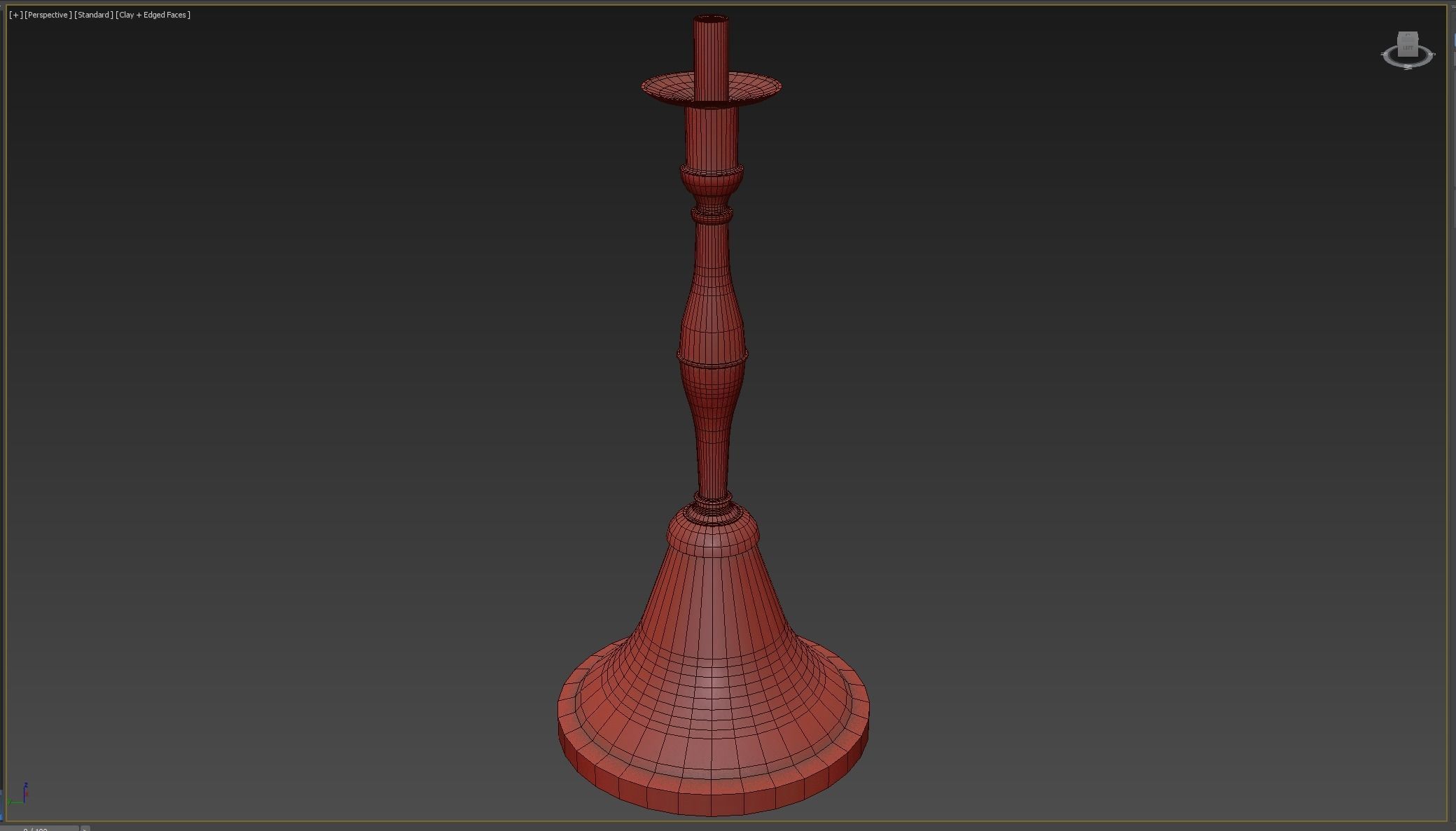 Candle Holder Low-poly 3D model_4