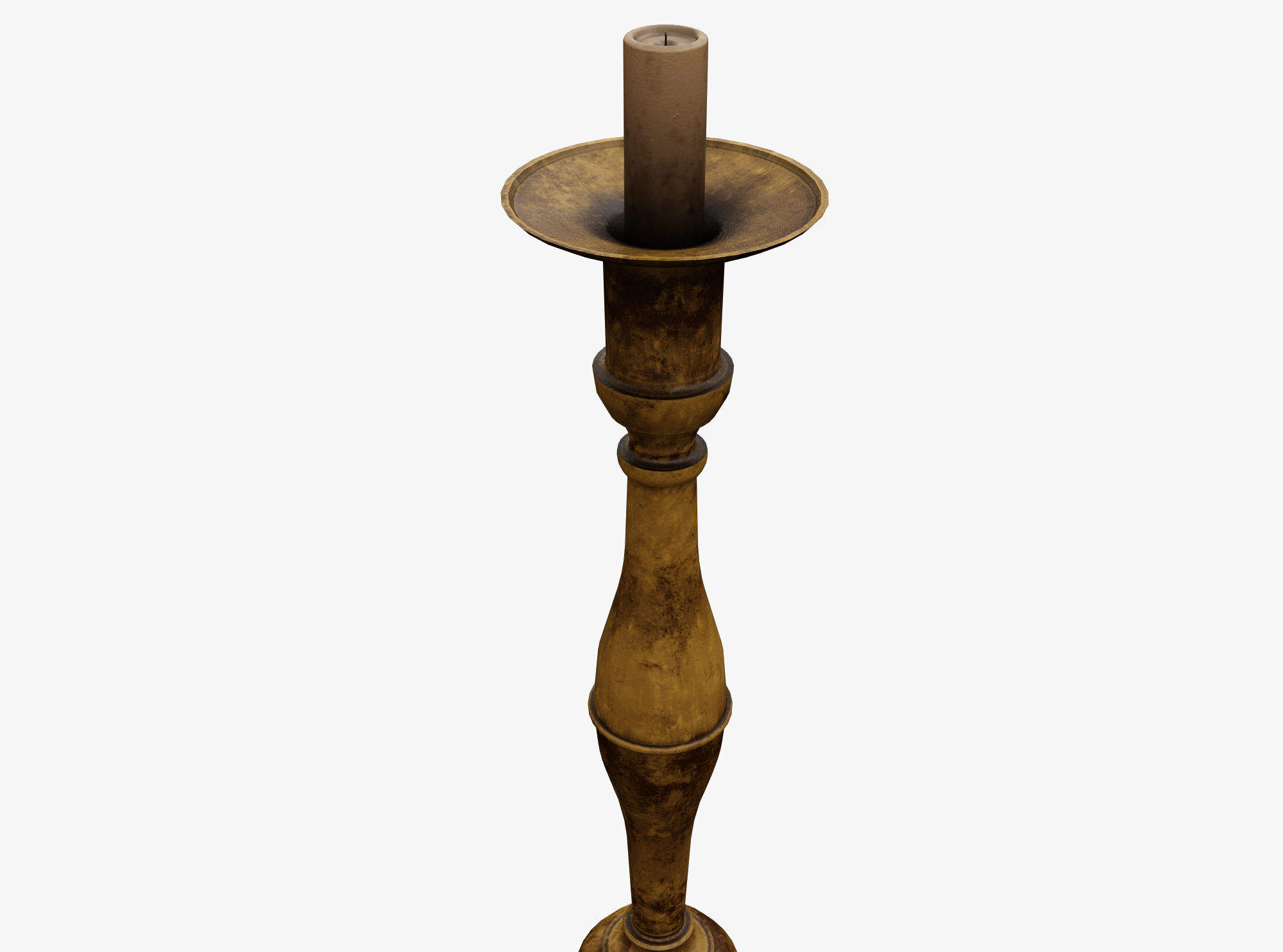 Candle Holder Low-poly 3D model_1