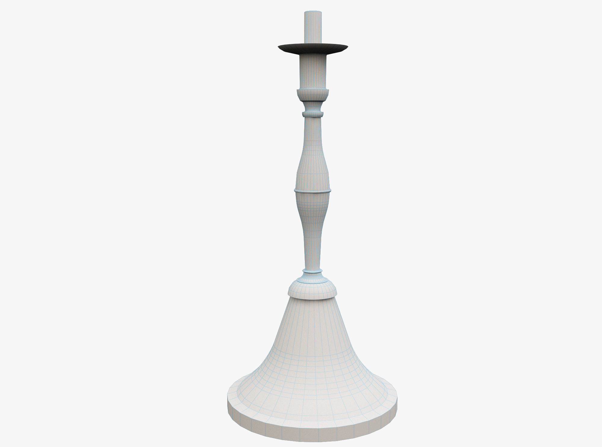 Candle Holder Low-poly 3D model_3