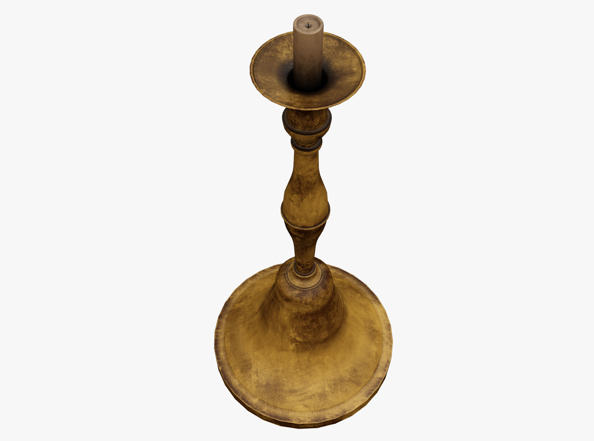 Candle Holder Low-poly 3D model_2