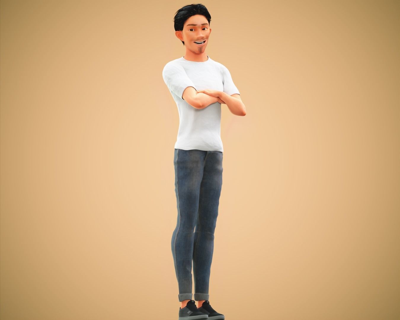 Cartoon character mini family pack rigged Low-poly 3D model_11