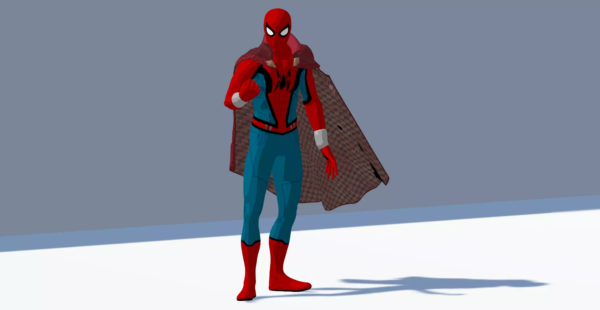 Zombie Hunter Spider-Man Low-poly 3D model_0
