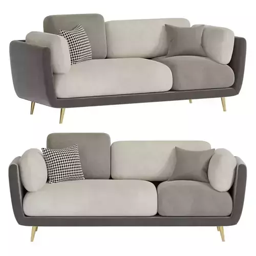 Volore 88 Gray Upholstered Sofa