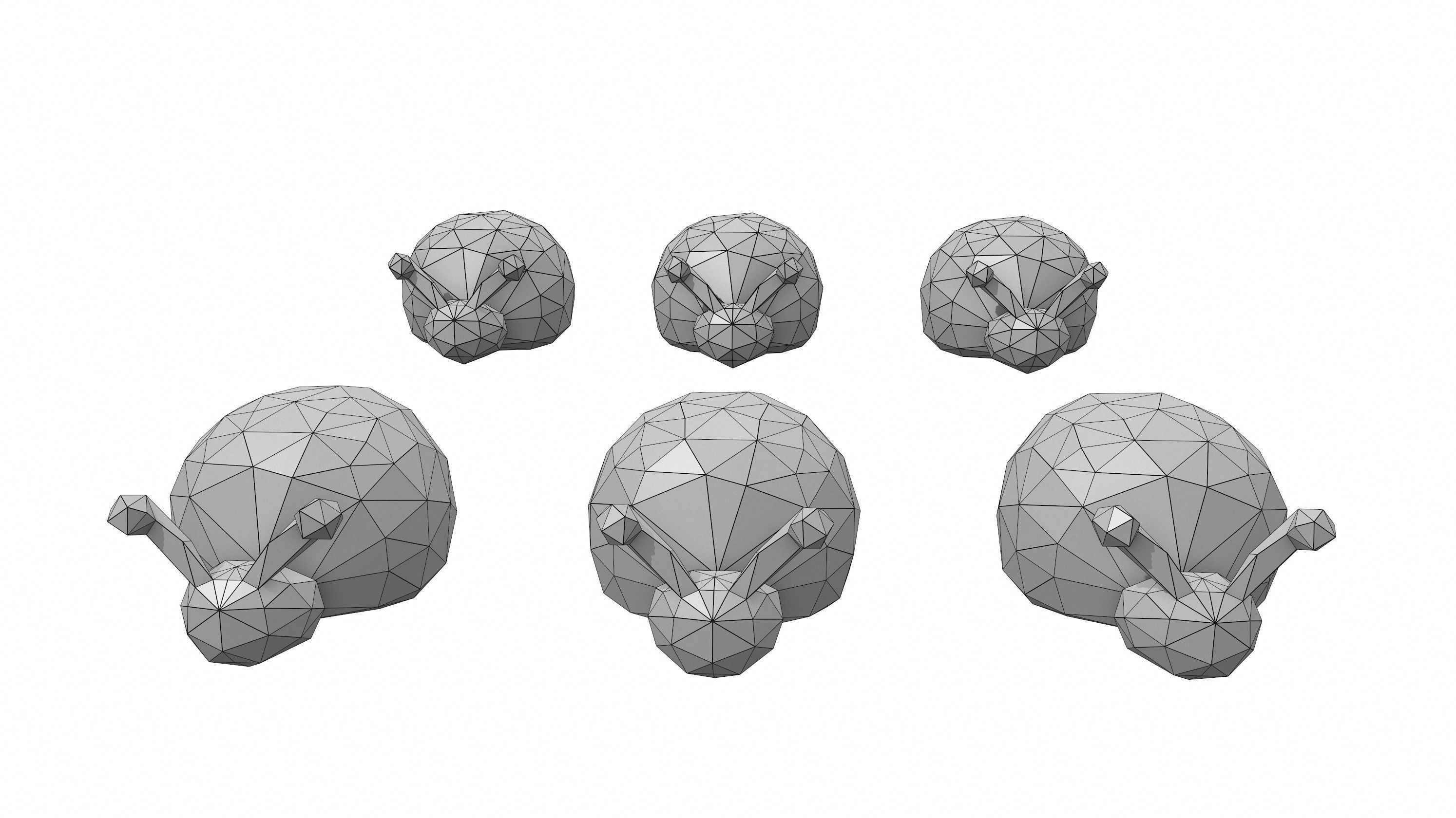 Cartoon Ladybugs -LOW POLY Low-poly 3D model_11