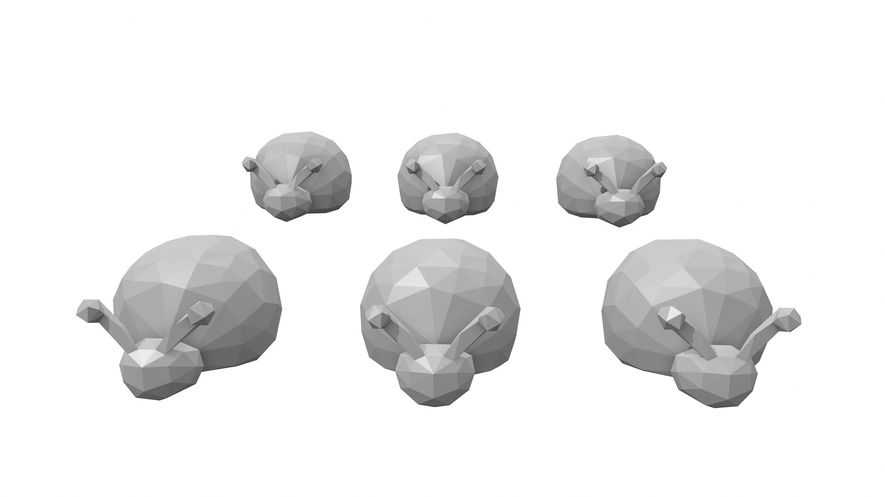 Cartoon Ladybugs -LOW POLY Low-poly 3D model_10