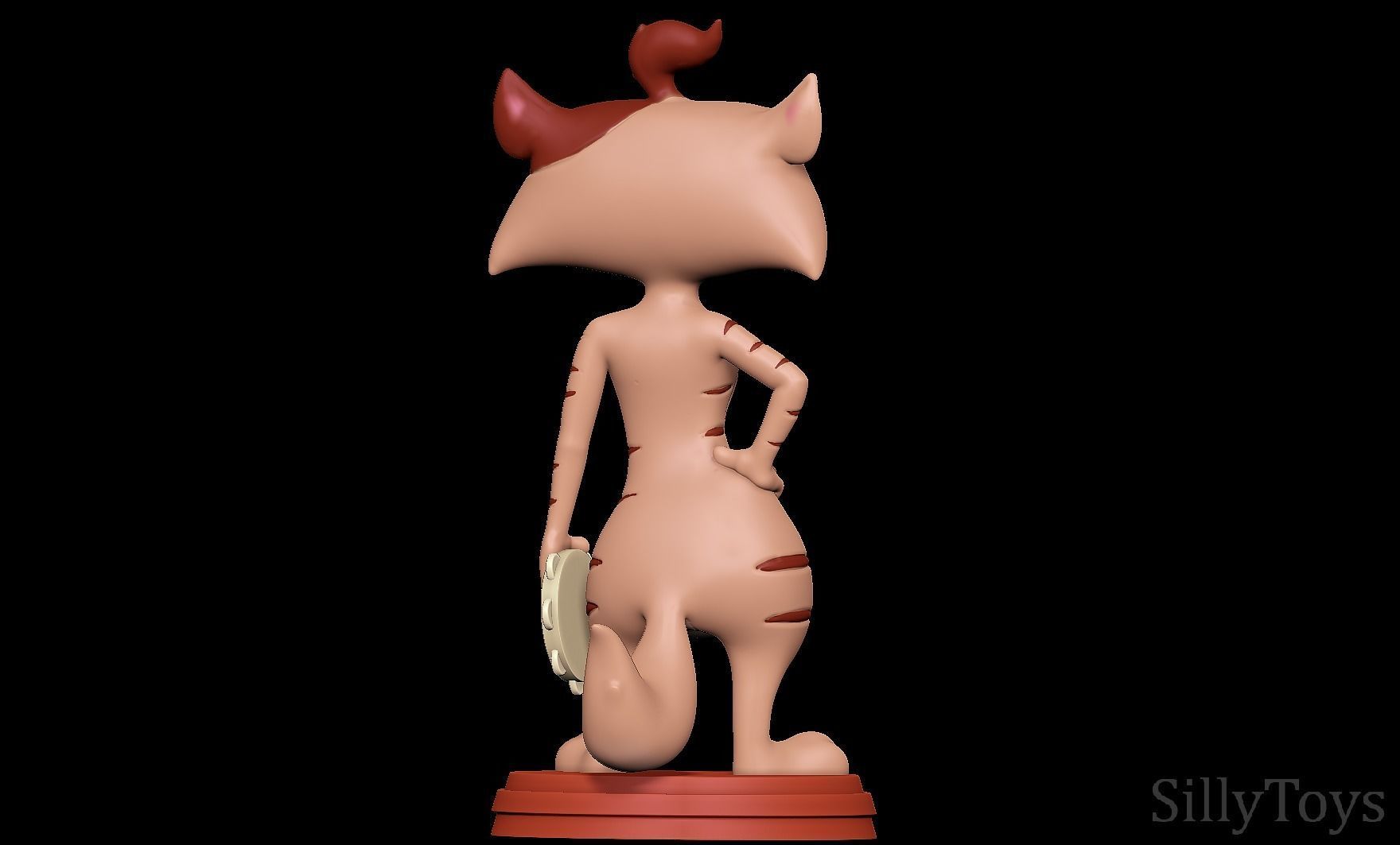 Tambourine Cat - Barnyard the original party 3D print model_1