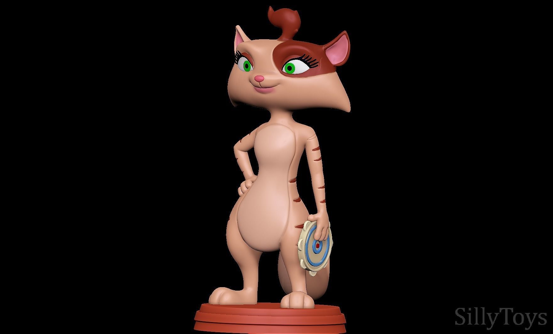 Tambourine Cat - Barnyard the original party 3D print model_3