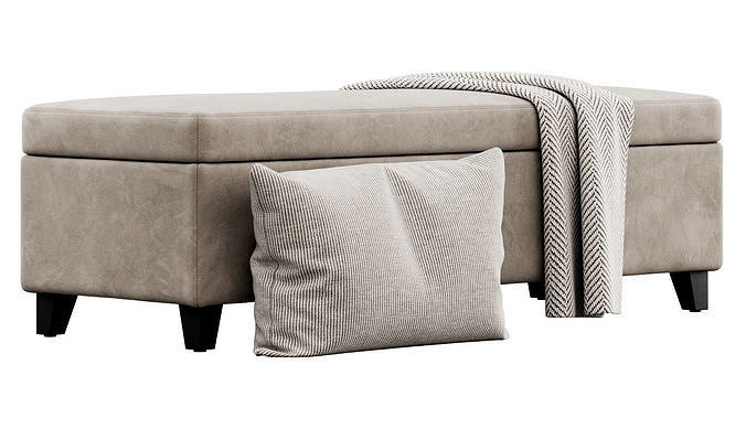 Storage Ottoman by Christopher Knight Home 3D model 7