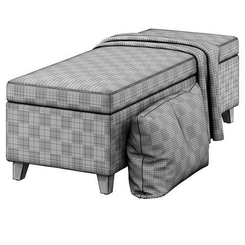 Storage Ottoman by Christopher Knight Home 3D model 5