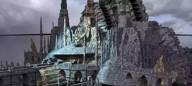 Covenant City Domes Ship Base Kit bash 3D model