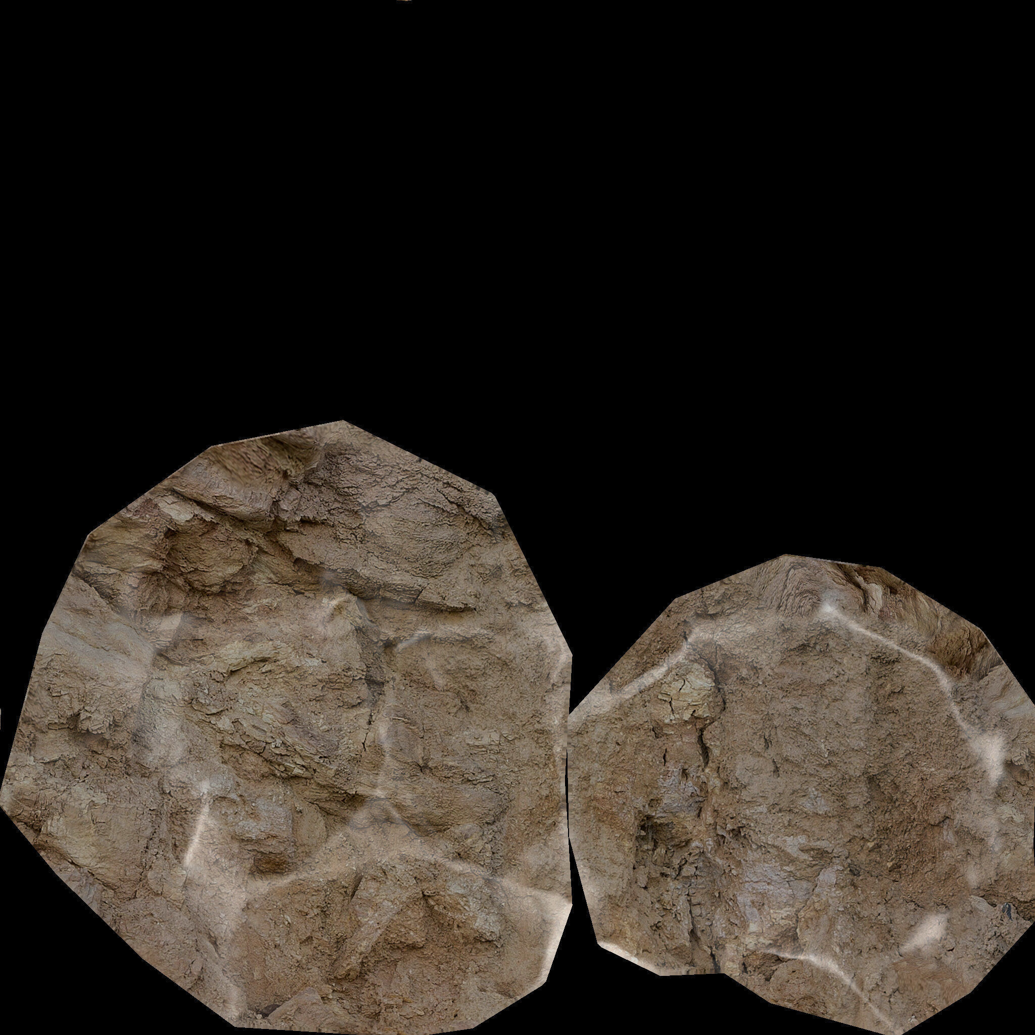 3 rock types Low-poly 3D model_21