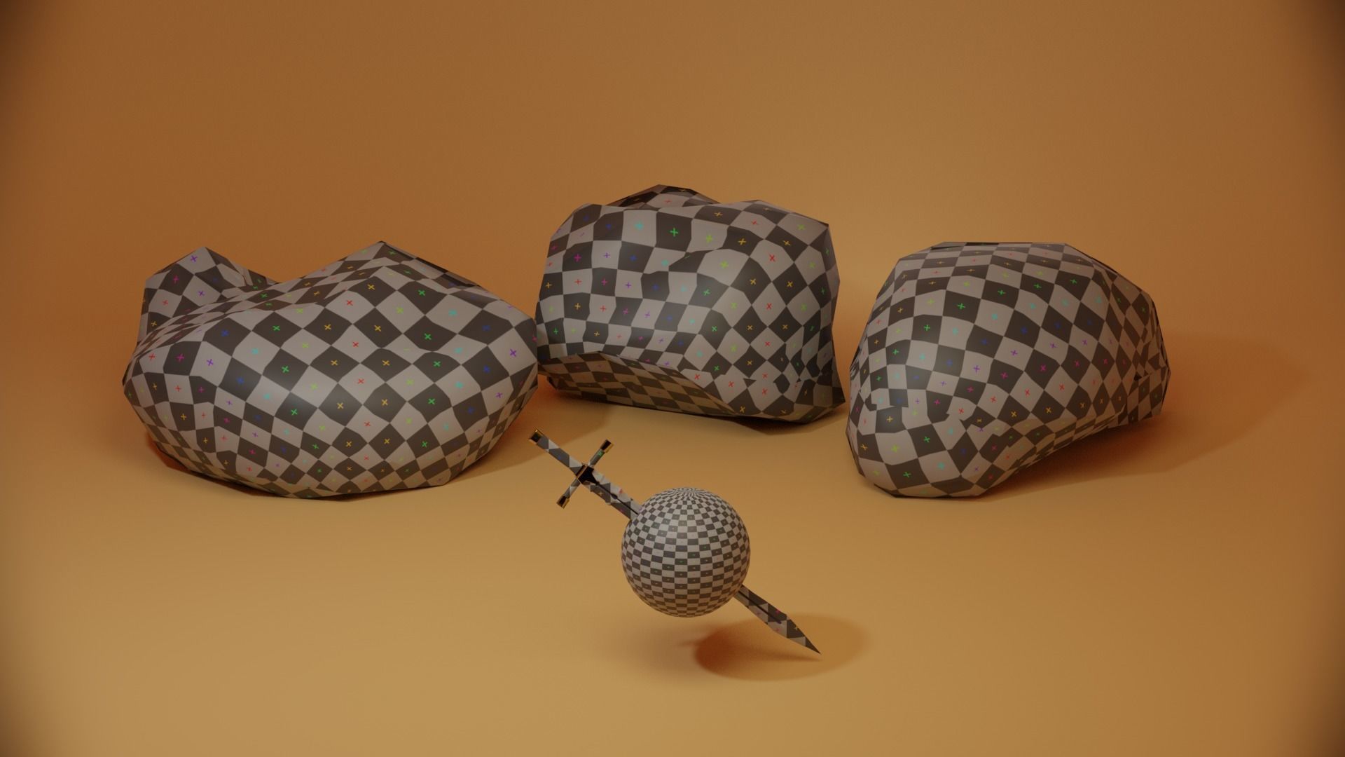 3 rock types Low-poly 3D model_11