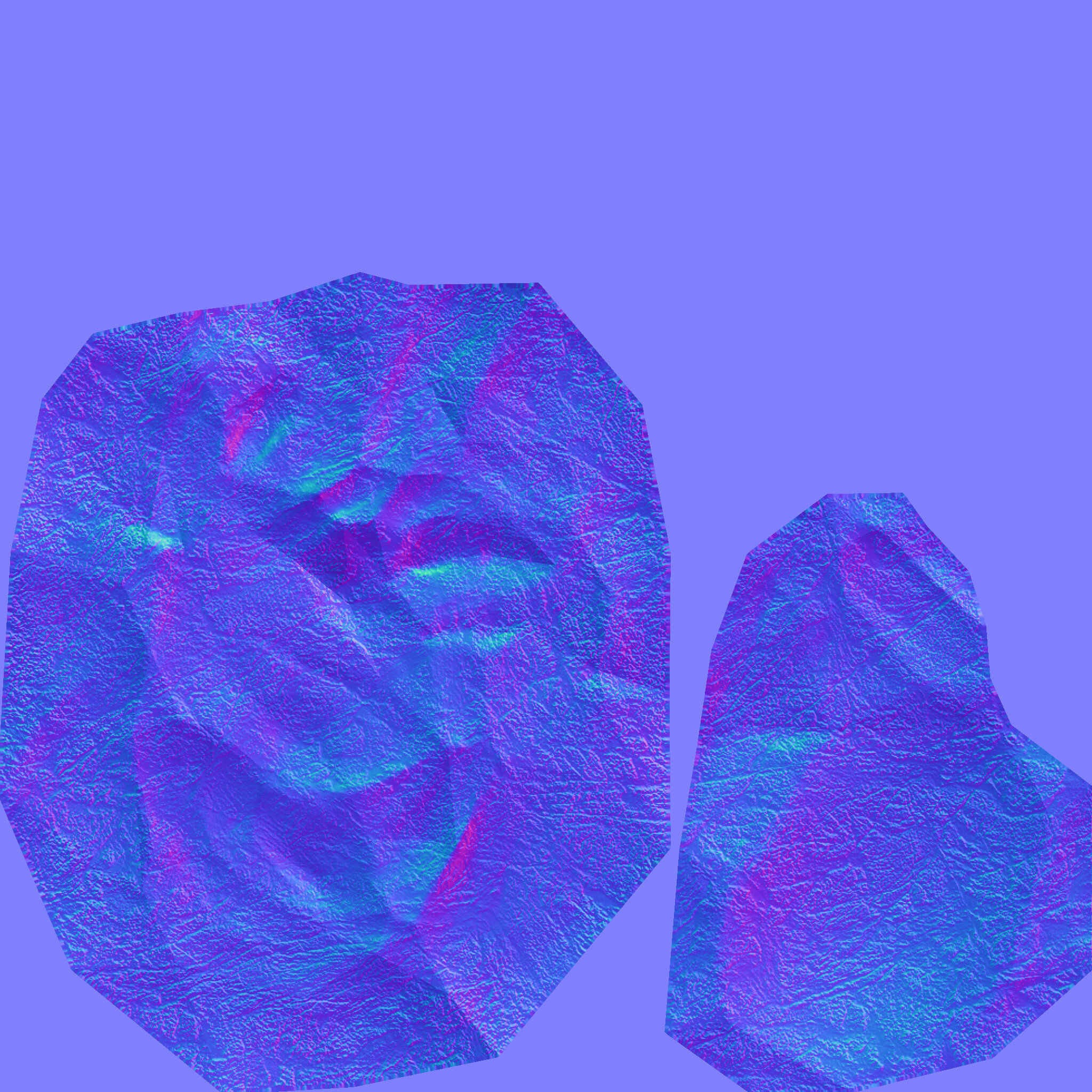 3 rock types Low-poly 3D model_16