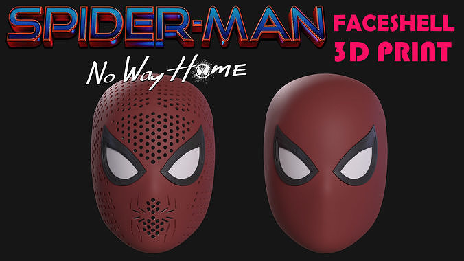 SPIDER MAN-TOM HOLLAND- FACESHELL READY TO 3D PRINT 3D print model
