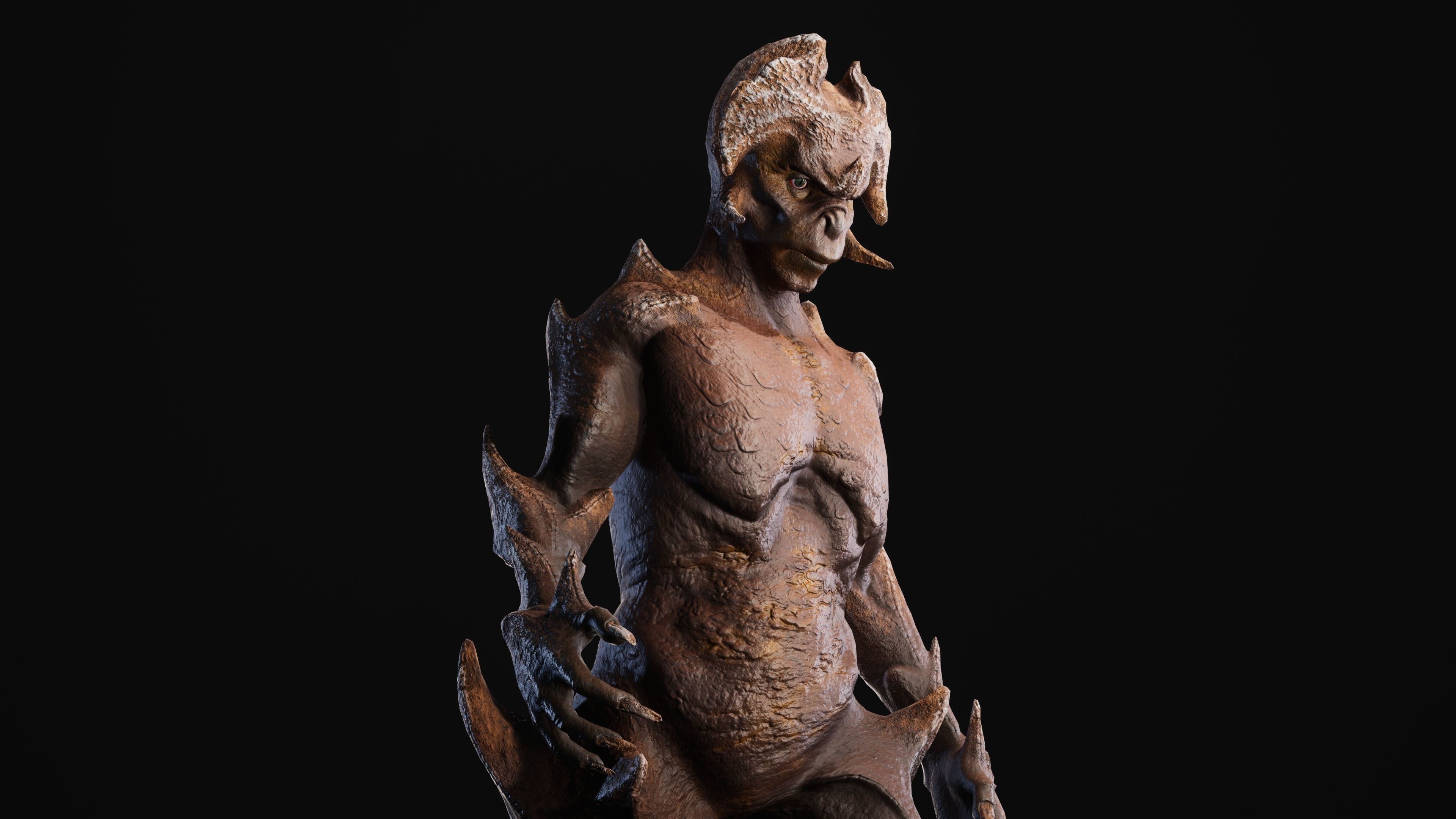 Mutant Vacho Low-poly 3D model_6