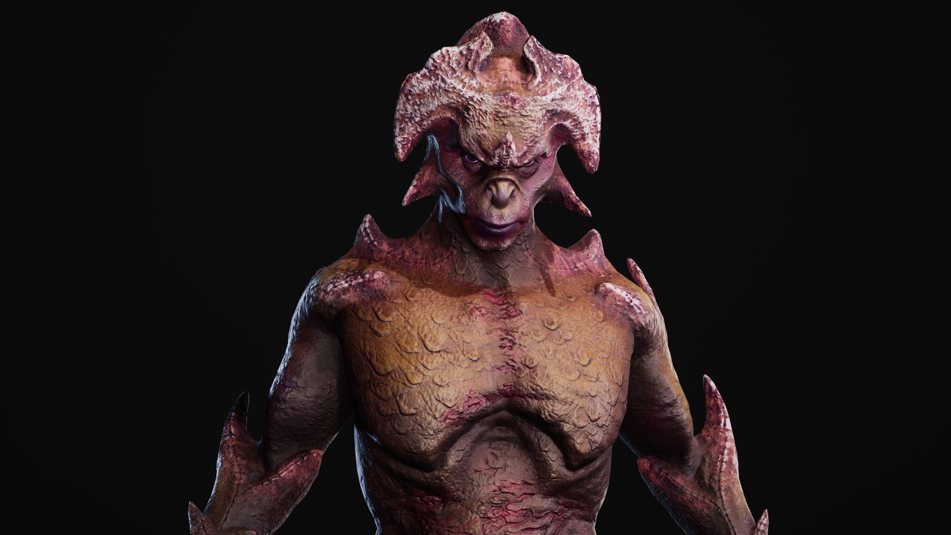 Mutant Vacho Low-poly 3D model_11