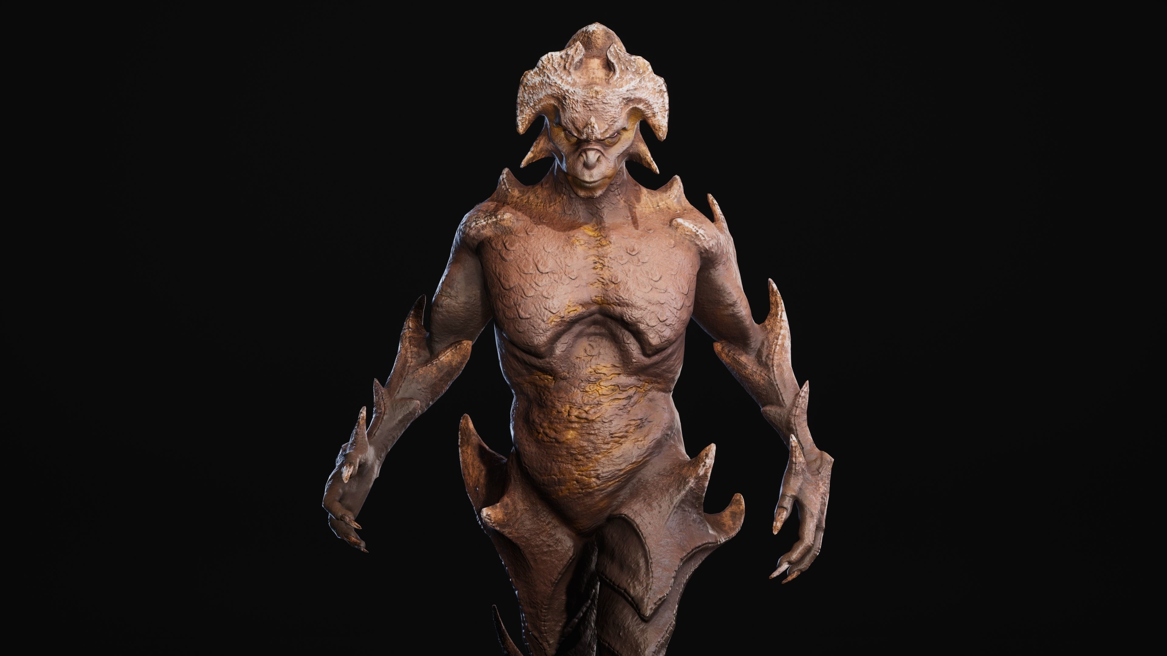 Mutant Vacho Low-poly 3D model_7