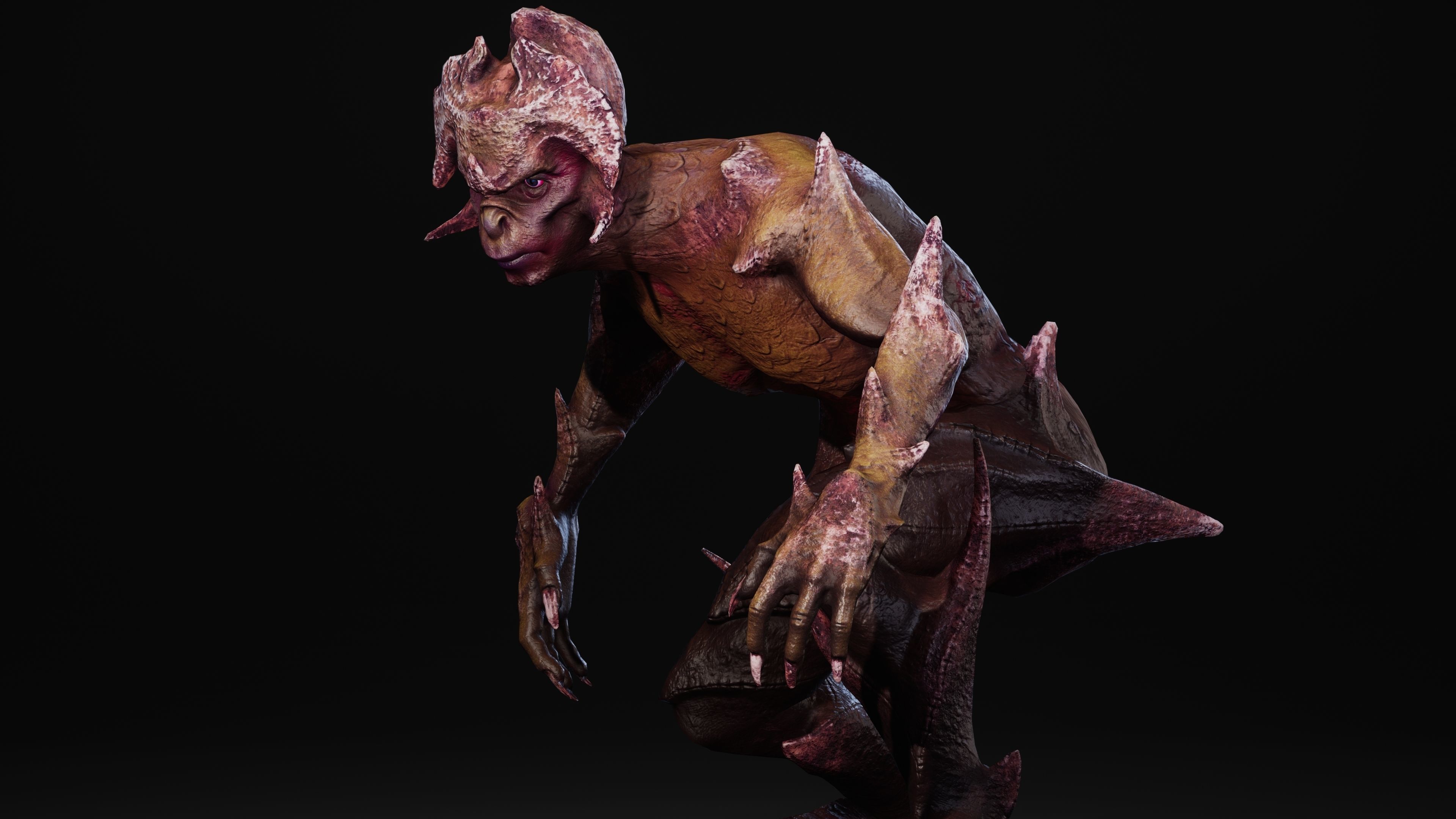 Mutant Vacho Low-poly 3D model_66