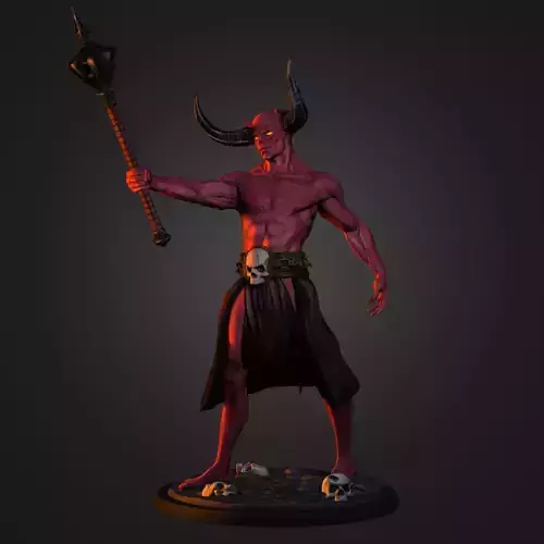 Demon Lord - 3D print model miniature  3D print model