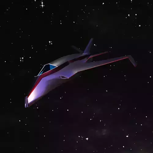  Space Ship lowpoly game ready