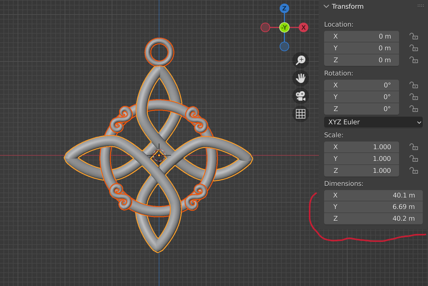 Witches knot  necklace print 3D 3D print model_5