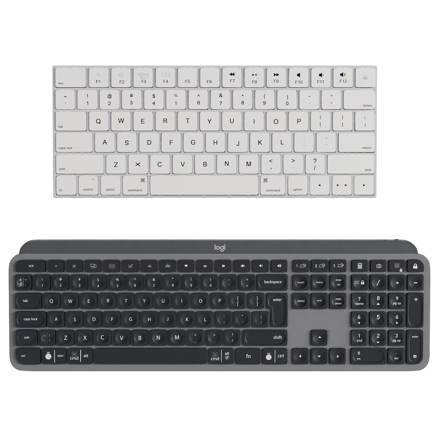 Keyboard Set logitech wireless and mouse 3D model_3