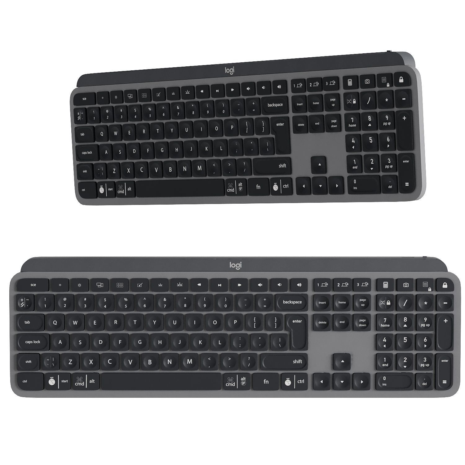 Keyboard Set logitech wireless and mouse 3D model_2