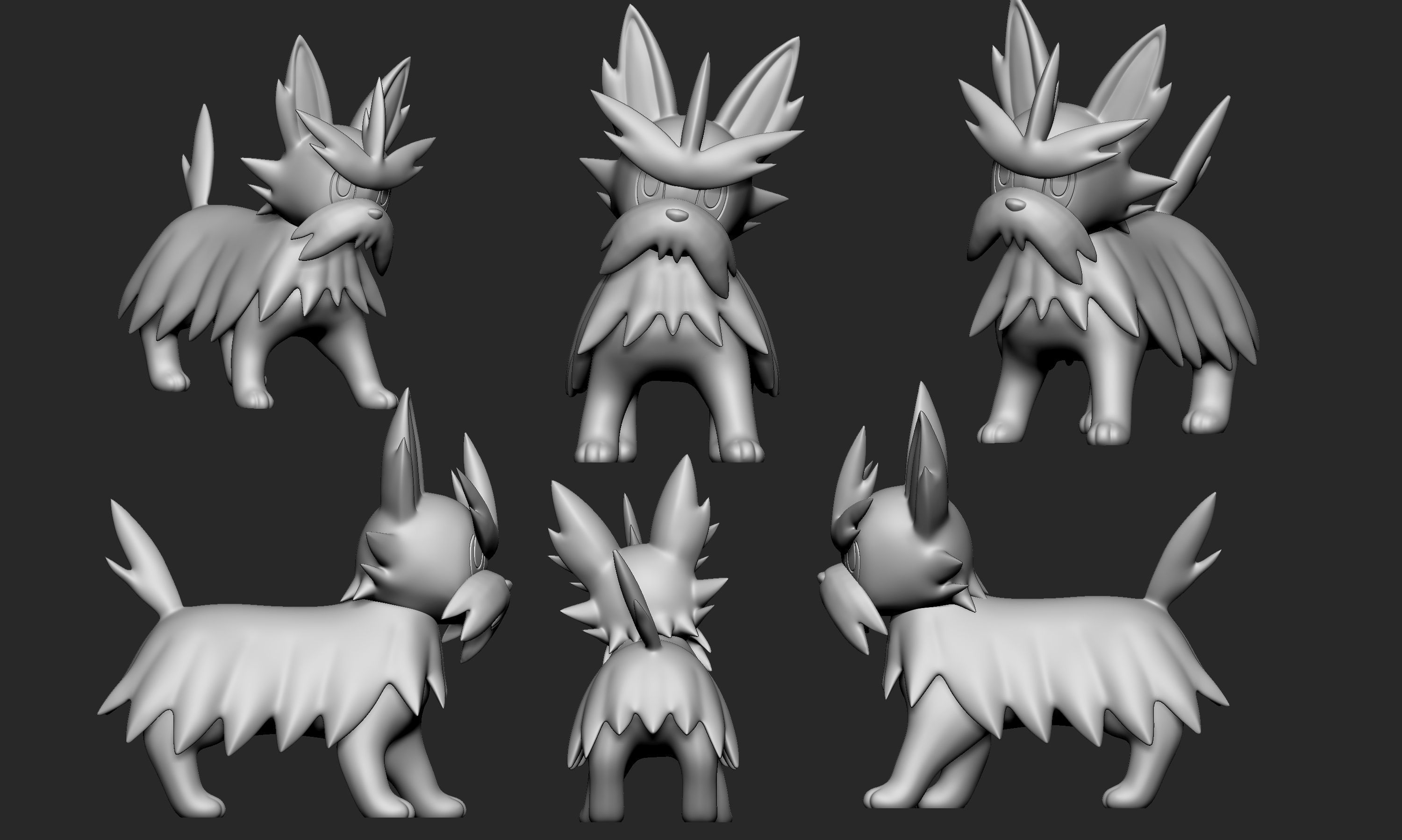 Pokemon - Herdier with 2 poses 3D model 3D printable | CGTrader