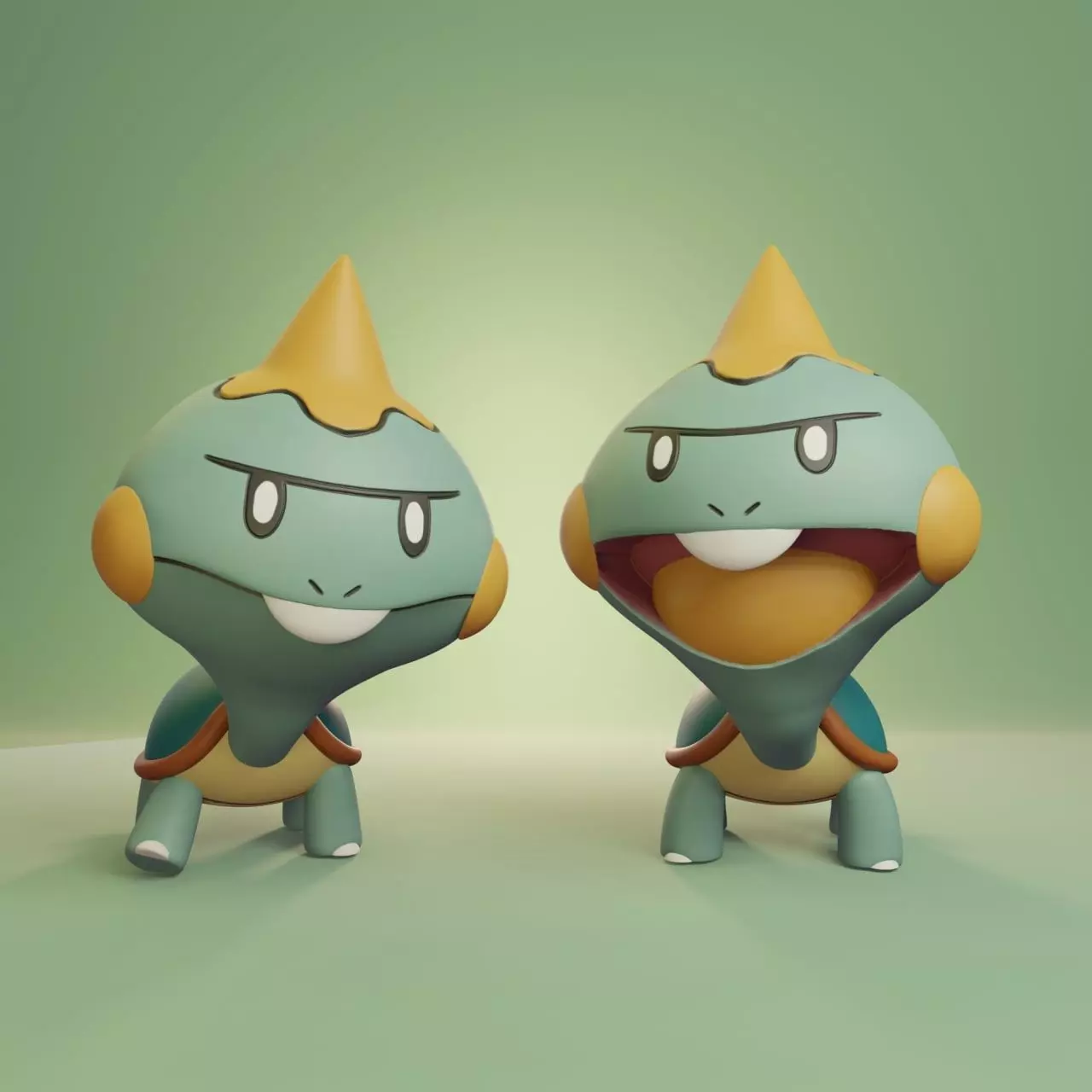 Pokemon - Chewtle with 2 poses 3D print model_0
