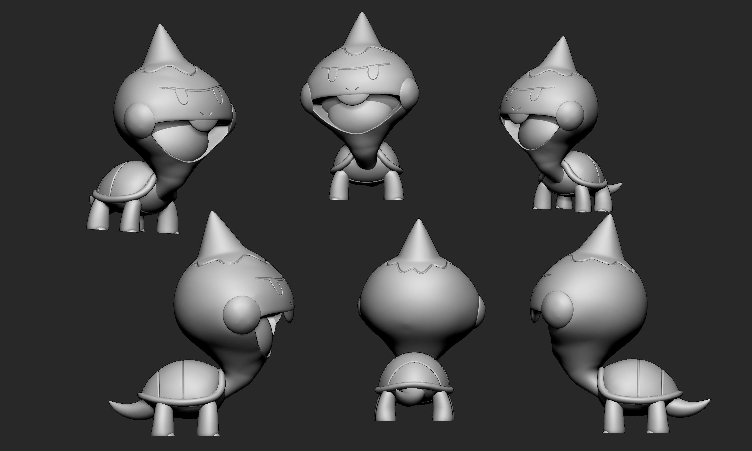 Pokemon - Chewtle with 2 poses 3D print model_4