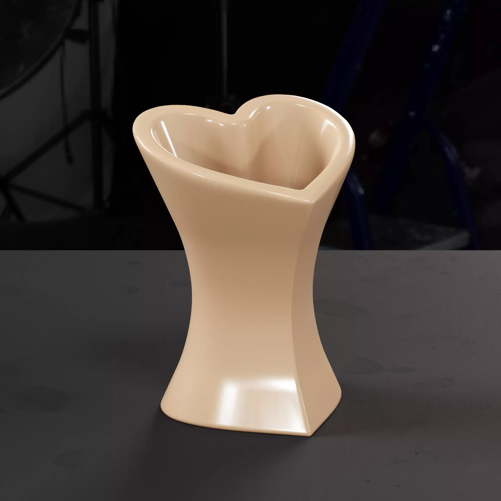 Heart Vase  - Penholder  3D print model_0