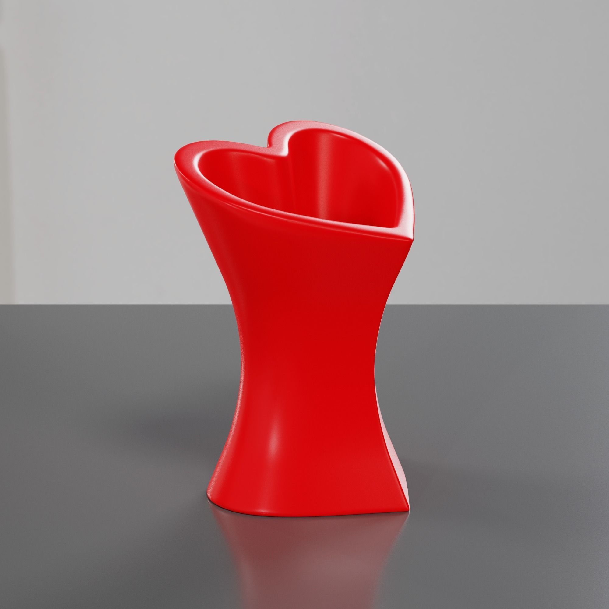 Heart Vase  - Penholder  3D print model_2