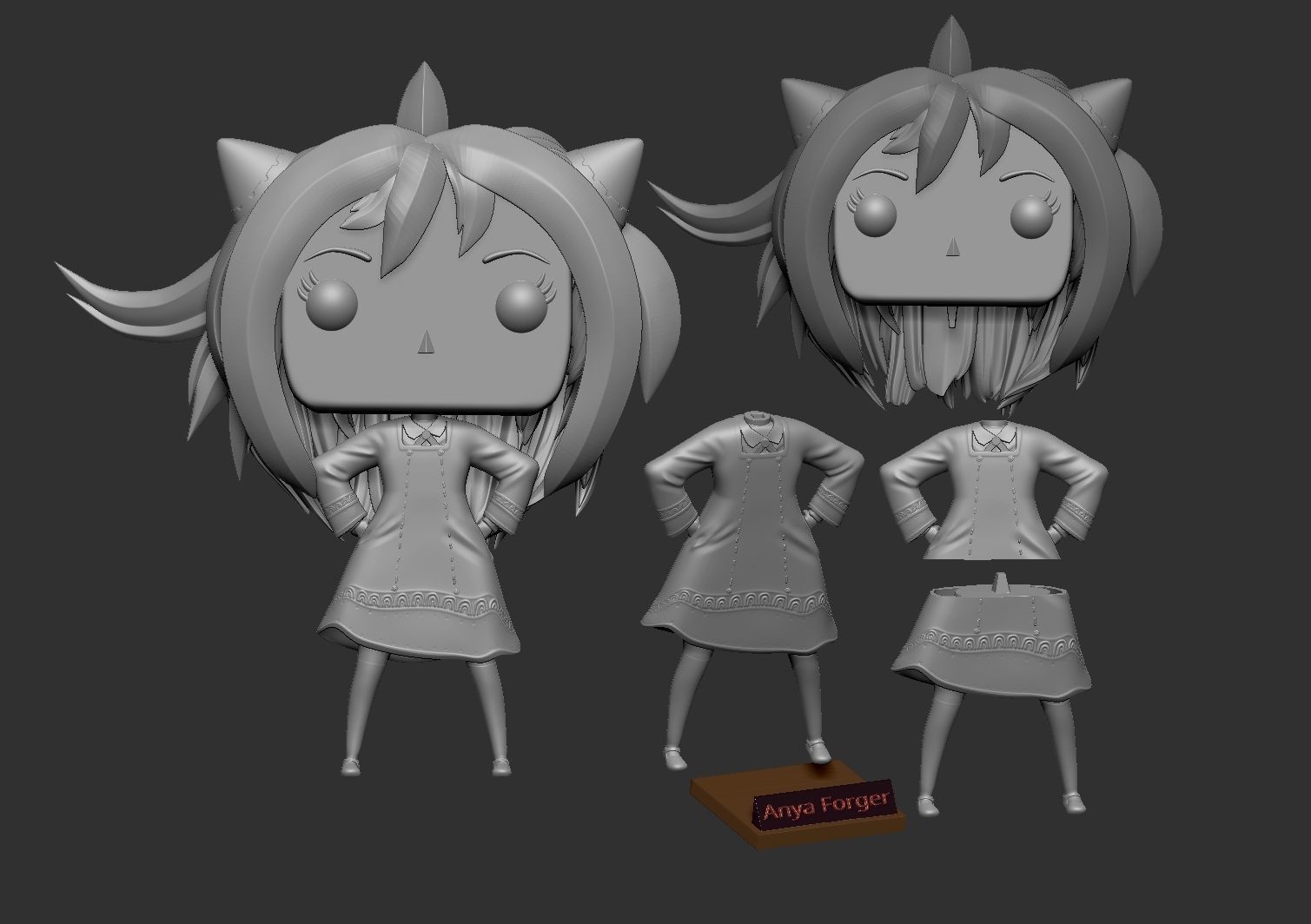 FUNKO POP ANYA FORGER 3D print model_4