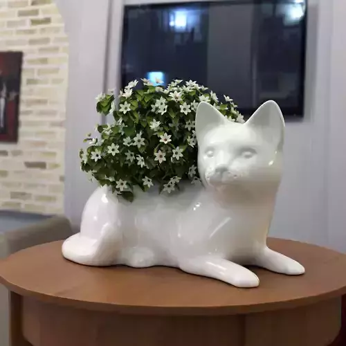 Cat Planter Pot with drainage