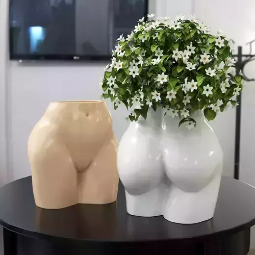 Female Butt Planter Pot - vase 3D print model